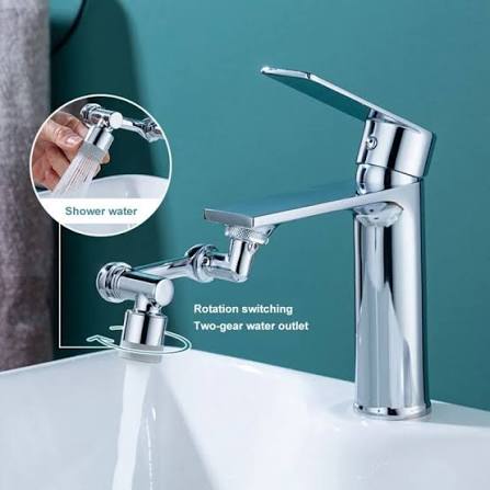 Faucet Extender,1080° Rotating Extension Faucet Aerator Universal Splash Filter Faucet with 2 Water Outlet Modes