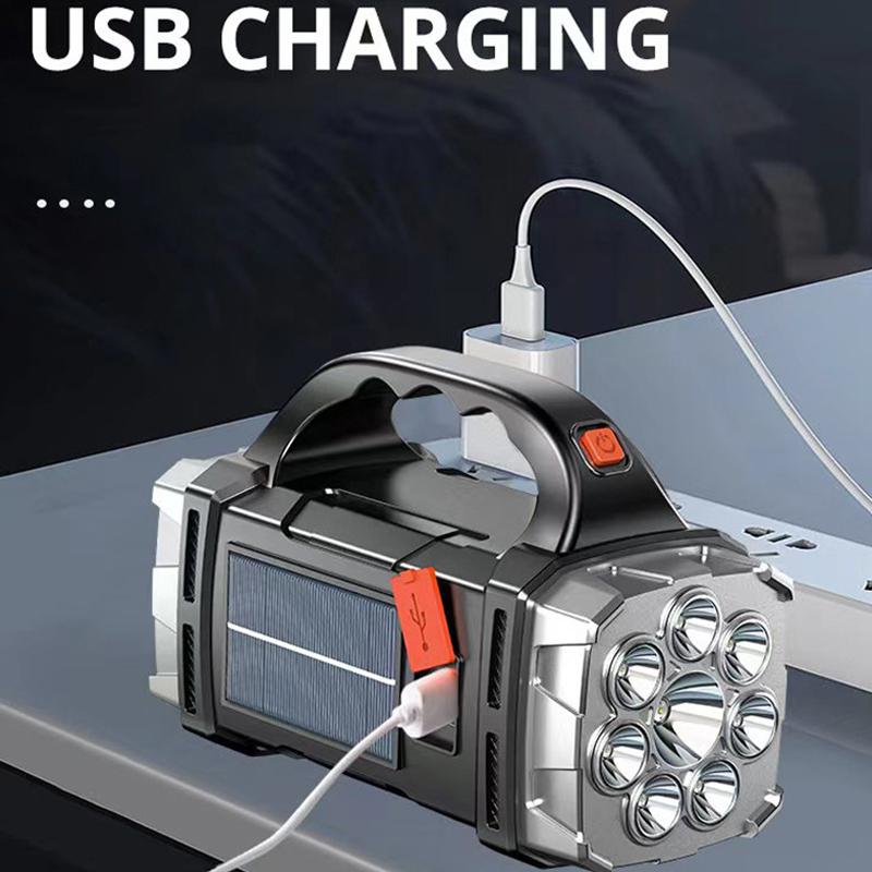 2in1 Rechargeable Solar Charging and Power Charging Camping LED