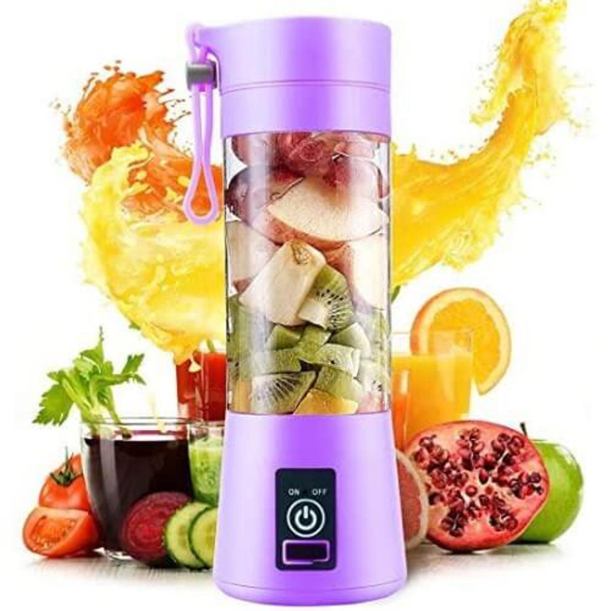 USB Rechargeable Juicer Blender 6 Blades Electric Blender Mini Portable Personal Size 380ml Juicer Cup